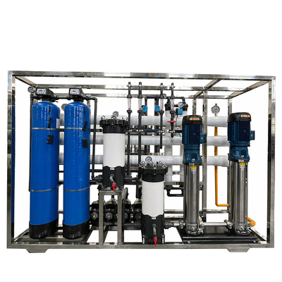 Zeewaterfilterapparatuur Ontzilting RO-zuiveringsinstallatie, Reverse Osmosis-waterzuiveringssysteem 24m3/dag Capaciteit